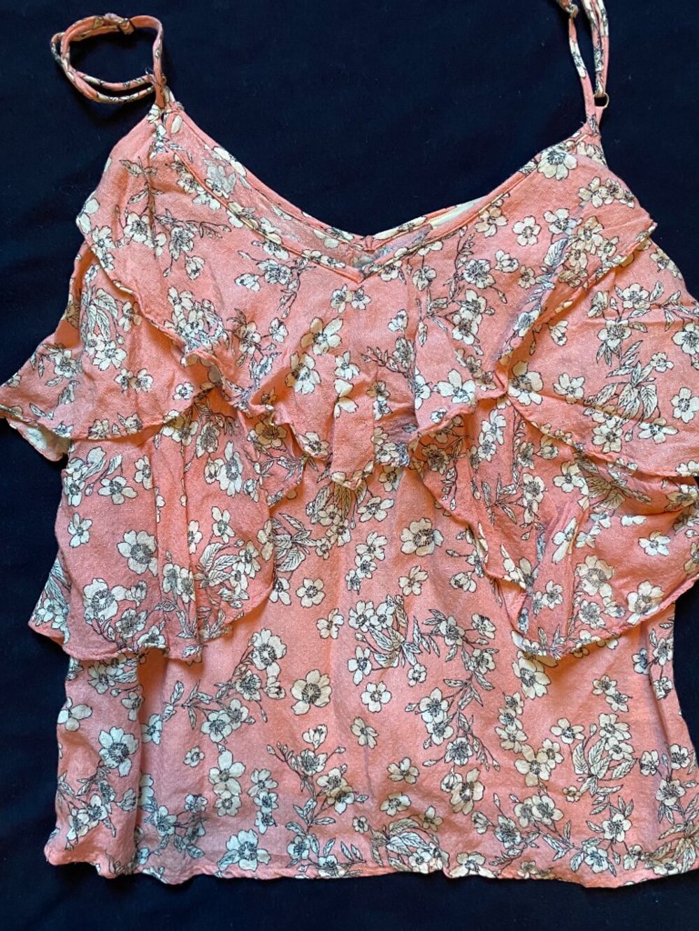 Lovestitch Floral strappy blouse sz S